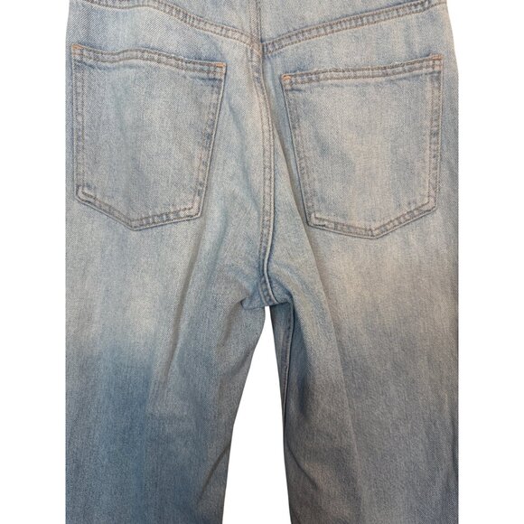 2/$30 ZARA Size 4 Light Blue Denim Jeans Frayed Hem - Picture 10 of 16